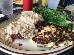 Country Fried Steak Platter at The Wayward Vegan in Seattle