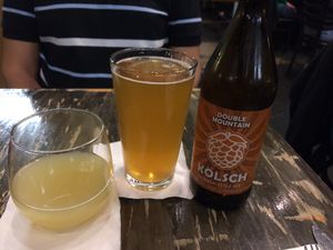 Pear taragon wine - really good at The Wayward Vegan in Seattle