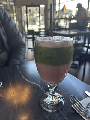 Strawberry Matcha  at The Wayward Vegan in Seattle