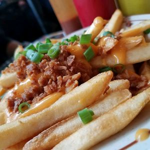 Chili cheese fries! at The Wayward Vegan in Seattle