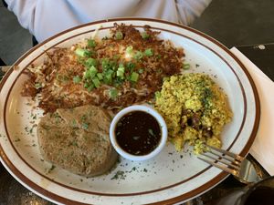 Steak breakfast at The Wayward Vegan in Seattle