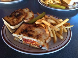 Chiggen parm! at The Wayward Vegan in Seattle