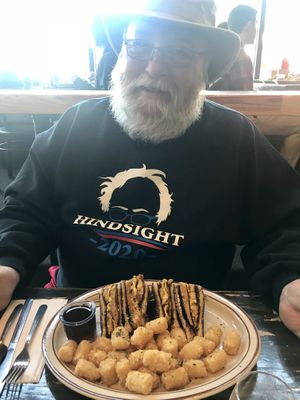 The breakfast club with dad! at The Wayward Vegan in Seattle