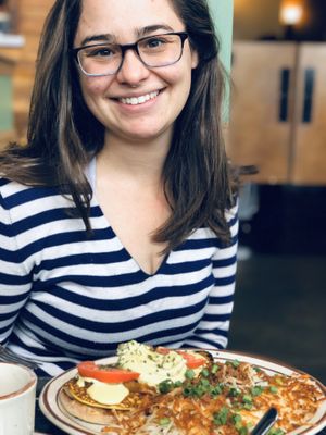 Our yummy all vegan meal!  at The Wayward Vegan in Seattle