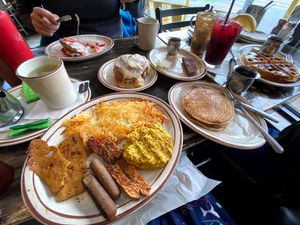 Breakfast spread at The Wayward Vegan in Seattle
