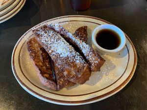 Half order of French toast sticks. So good!! at The Wayward Vegan in Seattle