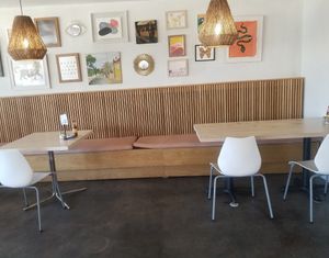 Cute artsy interior at MJ's Cafe in Baton Rouge