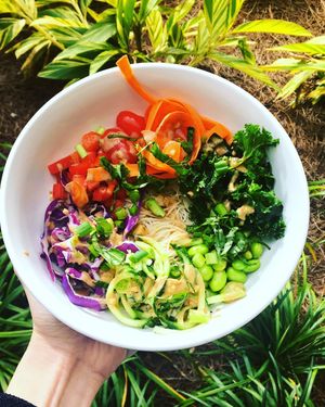 raw vegan pad thai at MJ's Cafe in Baton Rouge