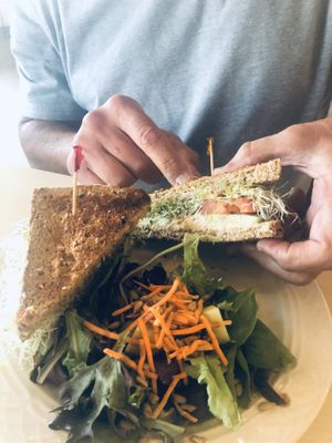 Hippie veggie sandwich  at MJ's Cafe in Baton Rouge