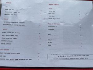 Menu page 3  at Urban Orient in South East London