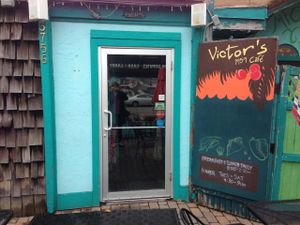 outside at Victor's 1959 Cafe in Minneapolis