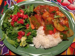 vegan vegetales criollo at Victor's 1959 Cafe in Minneapolis