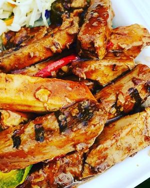 vegan jerk chicken  at Caribbean Queen in Tempe