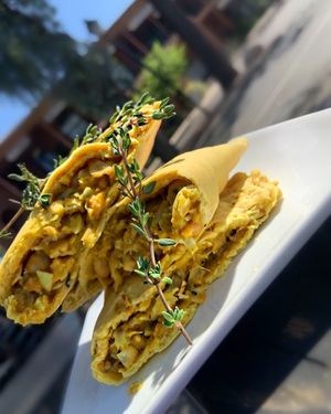 Vegan curry patty Jamaican style! at Caribbean Queen in Tempe