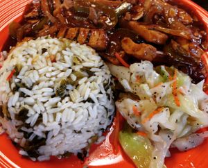 Vegan Jamaican Jerk 'Chicken'  at Caribbean Queen in Tempe