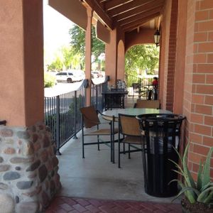 more patio/ porch seating on the other side at Caribbean Queen in Tempe
