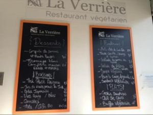 the menu (october 2014) at La Verriere in Paris