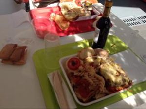 a full plate of cold dishes from the buffet at La Verriere in Paris