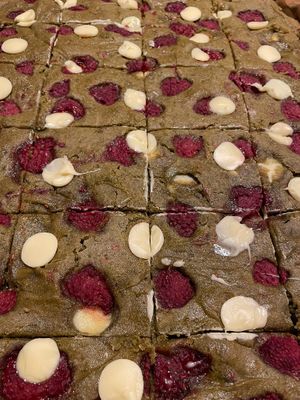 Matcha Raspberry Blondie at Chapter Eight in London