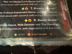 vegan label  at Papa Nô - Potsdam in Potsdam