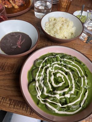 The vegan entree that is just as tasty as it looks (served with vegan beans and rice)  at Duo's in Pittsburgh