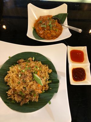 Mutton Fried Rice at Tulasi Vegetarian in Central Singapore