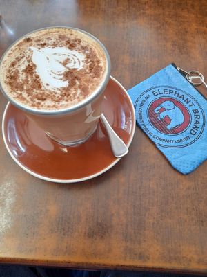 Dandelion latte on almond at Straight Up in Hobart