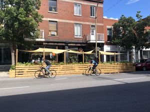 Patio at Casa del Popolo in Montreal