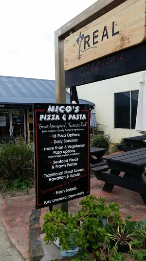 Our transition Sign! at REAL Pizza Pasta Salads in Port Campbell