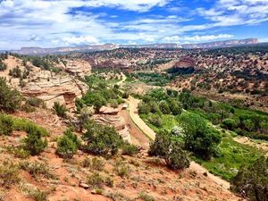 View from patio at Angel Village Cafe in Kanab
