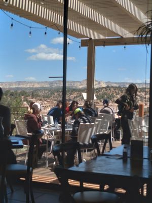 Amazing view at Angel Village Cafe in Kanab