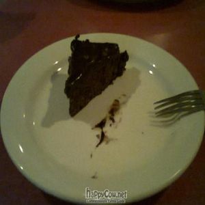 Vegan chocolate cake at Le Cagibi in Montreal