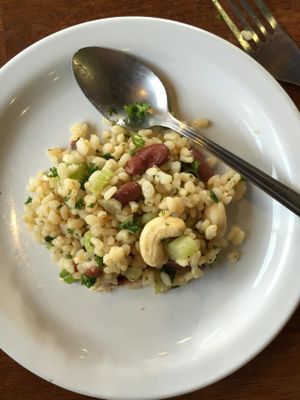 Brown rice and red bean salad. Really good. at A Leap of Taste in Klamath Falls