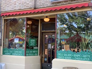 Front of coffee shop at A Leap of Taste in Klamath Falls