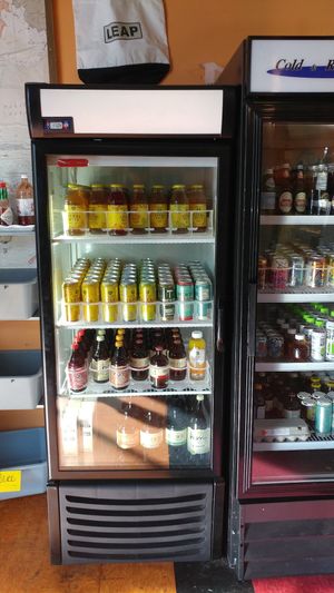 Drink cooler. Lots of kombucha options! at A Leap of Taste in Klamath Falls
