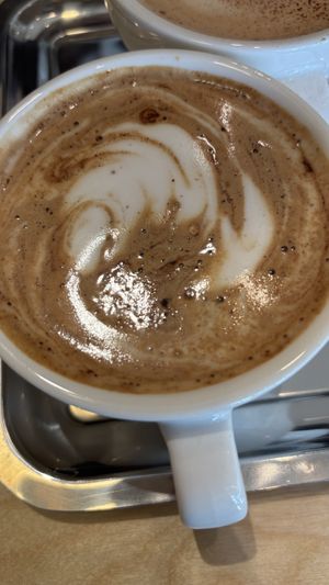 Hot cocoa with soy  at And Bodega in Fitzroy North