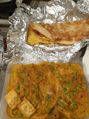 Garlic naan $5.00, Tofu Curry $18.00 at Krishna Pait Pooja in Footscray