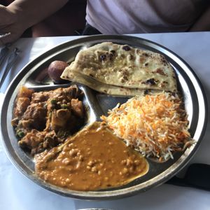 Vegetable Thali at Krishna Pait Pooja in Footscray