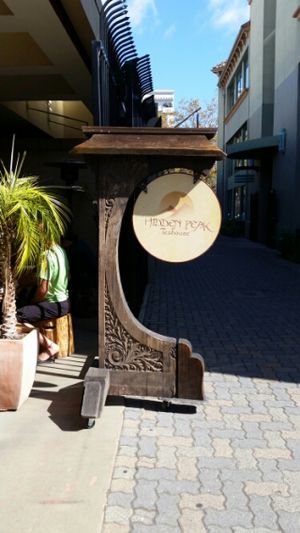 Entrance on alley off of Pacific Ave. at Hidden Peak Teahouse in Santa Cruz