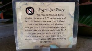 I got permission to use my phone to take photos!  at Hidden Peak Teahouse in Santa Cruz