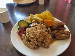 Mushroom rice and 3 entrees at IBAA Chatswood - Fo Guang Yuan in Chatswood