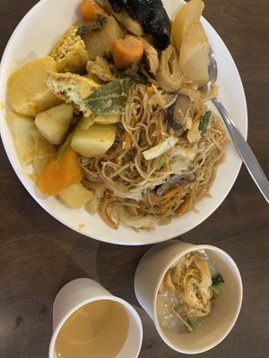 Fried behoon with 2 choice of veggies $18 on Jan 2026  at IBAA Chatswood - Fo Guang Yuan in Chatswood