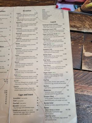 Menu at Break Brunch Lisbon in Lisbon