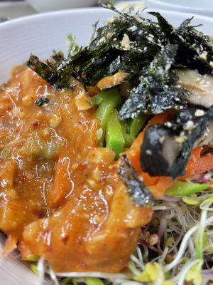 Bibimbap close up  at Jogyesa Kitchen - 조계사 승소 in Seoul