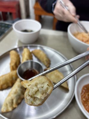 Mandu! Best - with this sauce   at Jogyesa Kitchen - 조계사 승소 in Seoul
