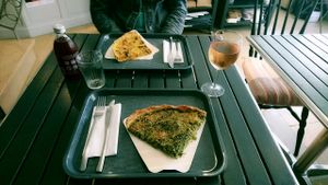 Yummy! €6 for food, €4 for wine at Theias in Avignon