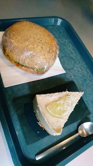 Cheesecake €4  and Mexican sandwich €6 at Theias in Avignon