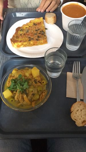 Tajine, tarte à la patate douce et soupe de butternut  at Theias in Avignon