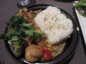 curry and rice at Chakra Vege Cafe in Shanghai