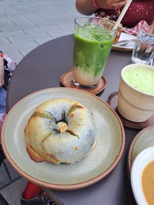 Black sesame bagel at Nagare Bankside in South East London